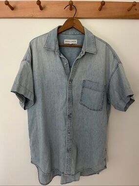 Denim Forum The '80s Comfy Denim Shirt, Size L, Altered!